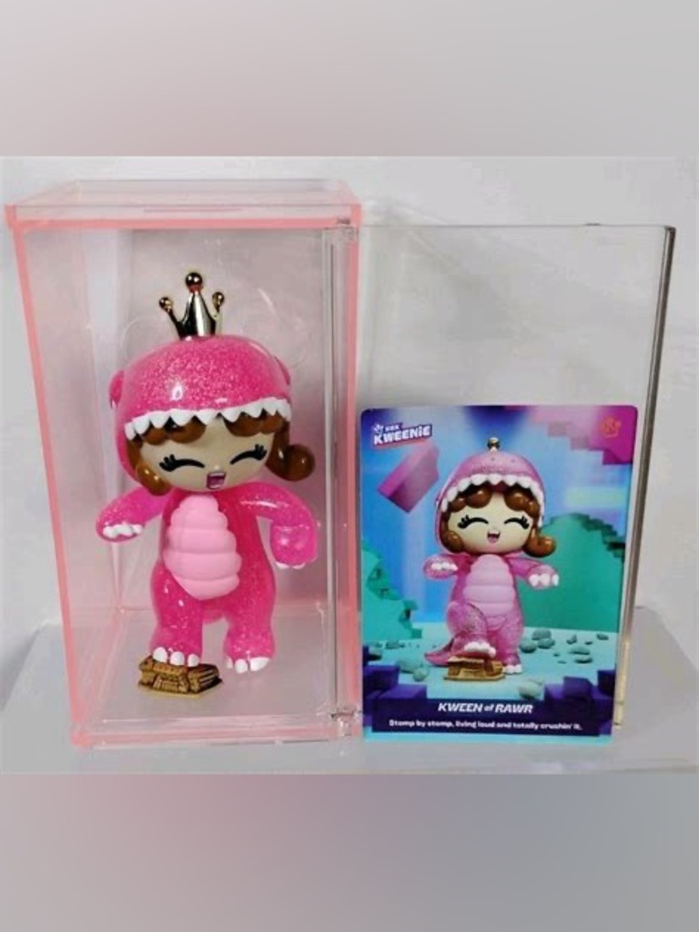 CLEARANCE KWEENIE Kween of Rawr Pink Dino Kids Toy Figure